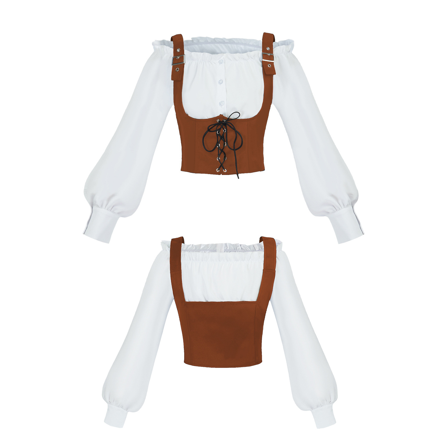 Blouse Off Shoulder - Комплект костюма в стиле Ренессанс, состоящий
