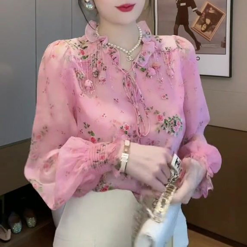 Корейская блузка с принтом раз – обзор и цена Romper Floral Print
