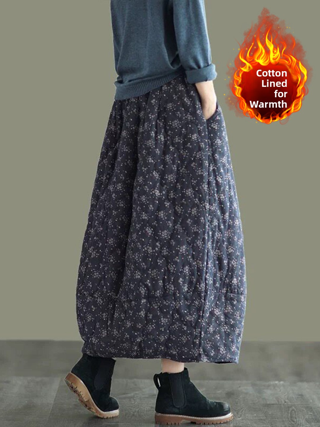 Ретро-юбка из хлопка с цветочн – обзор и цена Midi Skirt Floral