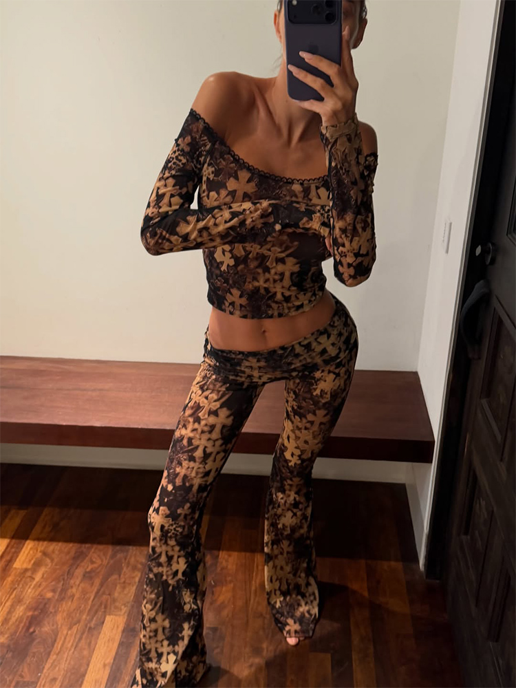 Женский комплект Ahagaga: прин – обзор и цена Crop Top Crochet