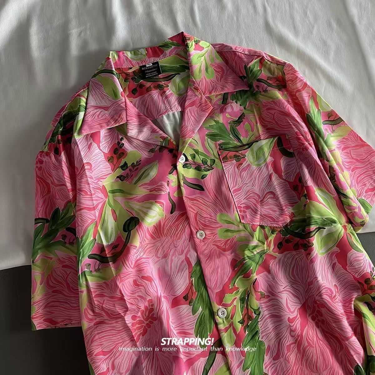 Розовые гавайские рубашки с ку – обзор и цена Romper Floral Print
