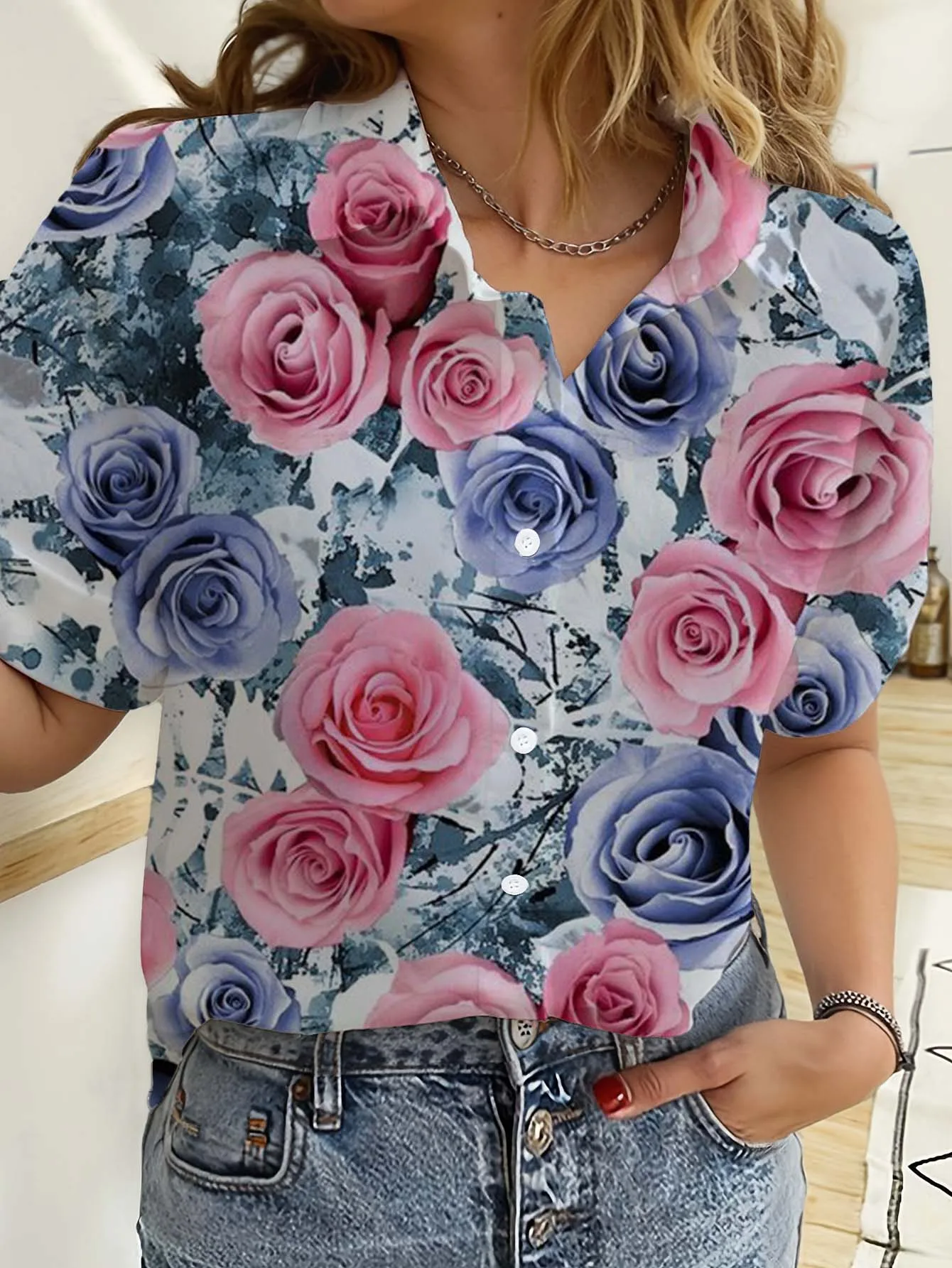 Гавайские женские рубашки с ко – обзор и цена Romper Floral Print