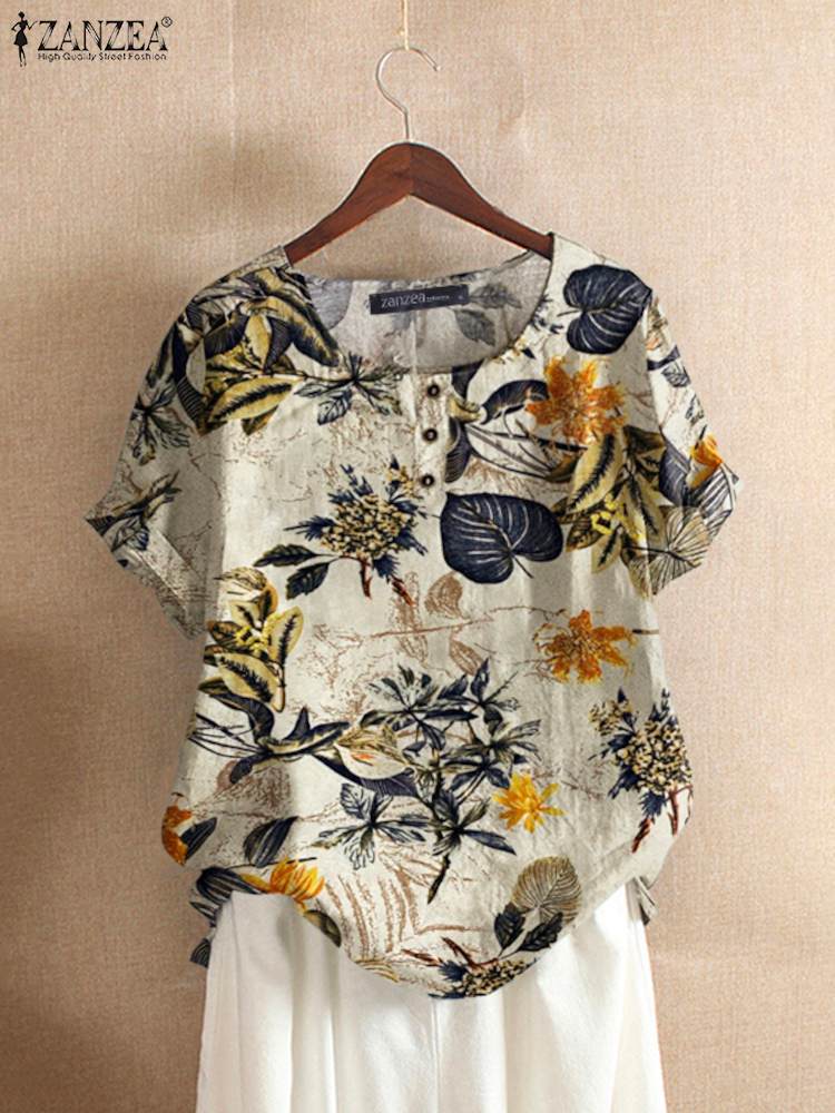 ZANZEA, женская хлопковая руба – обзор и цена Romper Floral Print